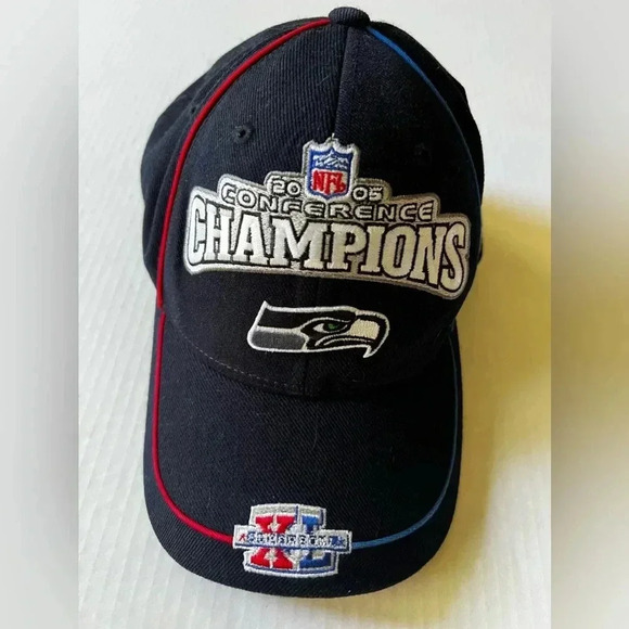 Reebok NFL Seattle Seahawks 2005 Conference Champions Adjustable Cap Hat - Picture 1 of 2